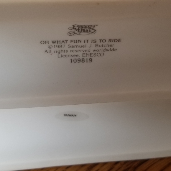 Precious Moments 1987 Oh What Fun It Is To Ride ceramic figurines - Picture 7 of 9